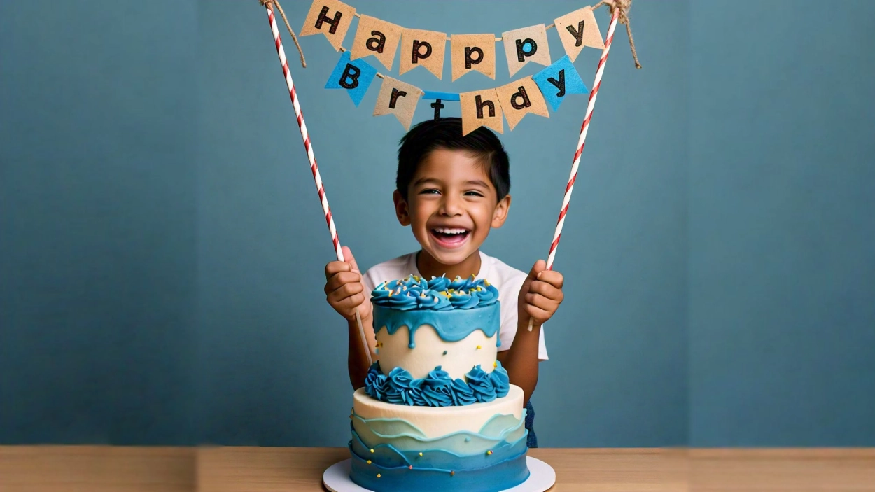 Two-Tier Birthday Cake for Boy